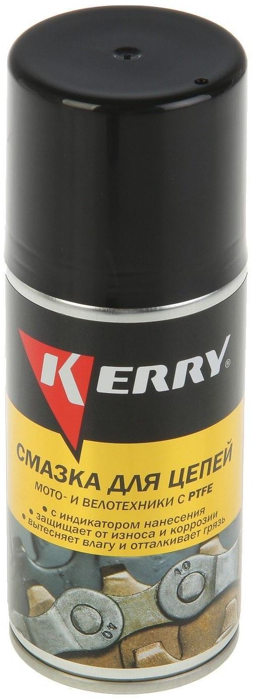 Смазка Kerry для цепей мото- и велотехники с PTFE, 210 мл, аэрозоль
