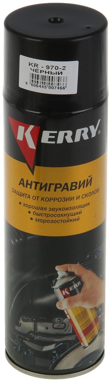 Антигравий Kerry защита от коррозии и сколов, черный, 650 мл, аэрозоль