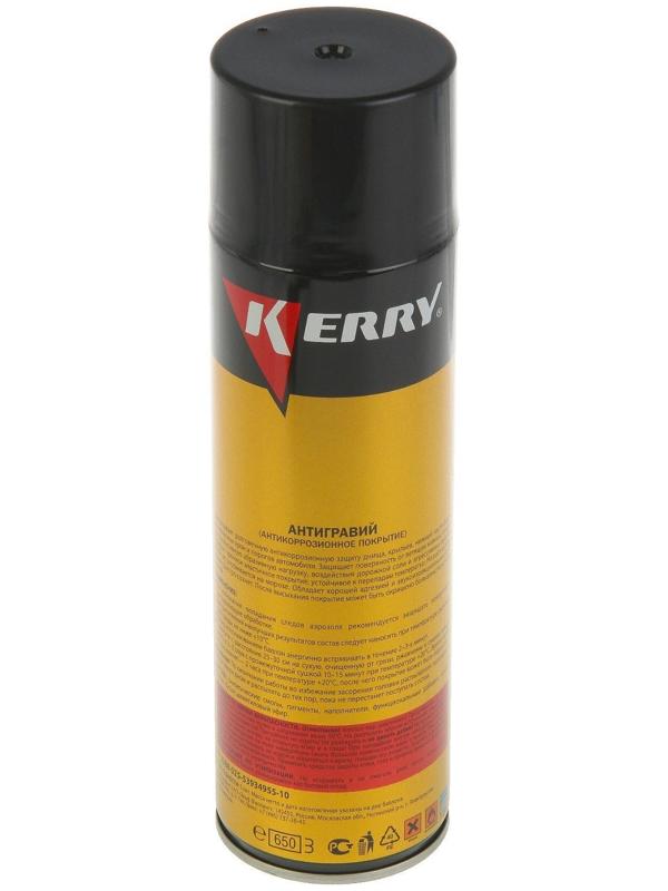 Антигравий Kerry защита от коррозии и сколов, черный, 650 мл, аэрозоль