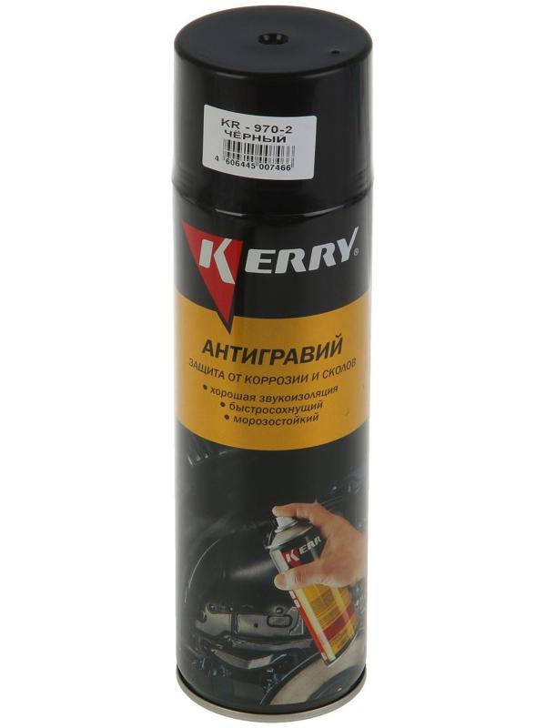 Антигравий Kerry защита от коррозии и сколов, черный, 650 мл, аэрозоль
