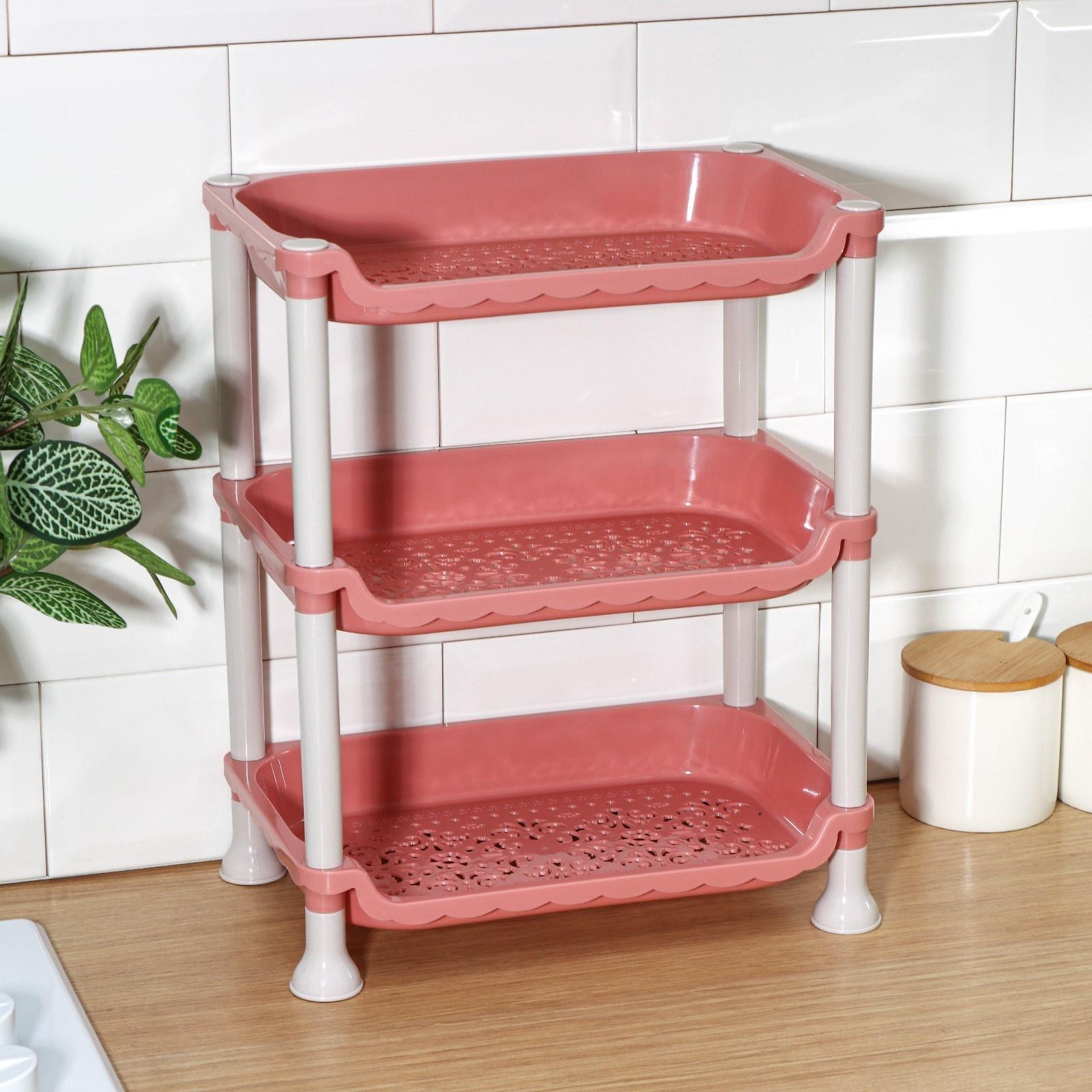 Этажерка настольная 3-х секционная «Пастель», цвет МИКС