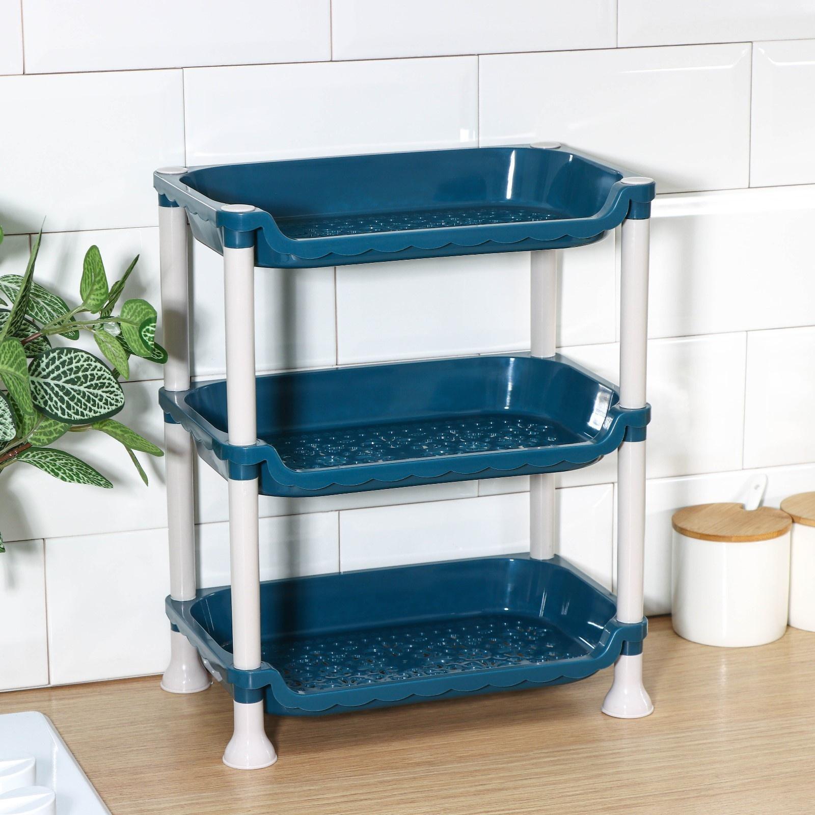 Этажерка настольная 3-х секционная «Пастель», цвет МИКС