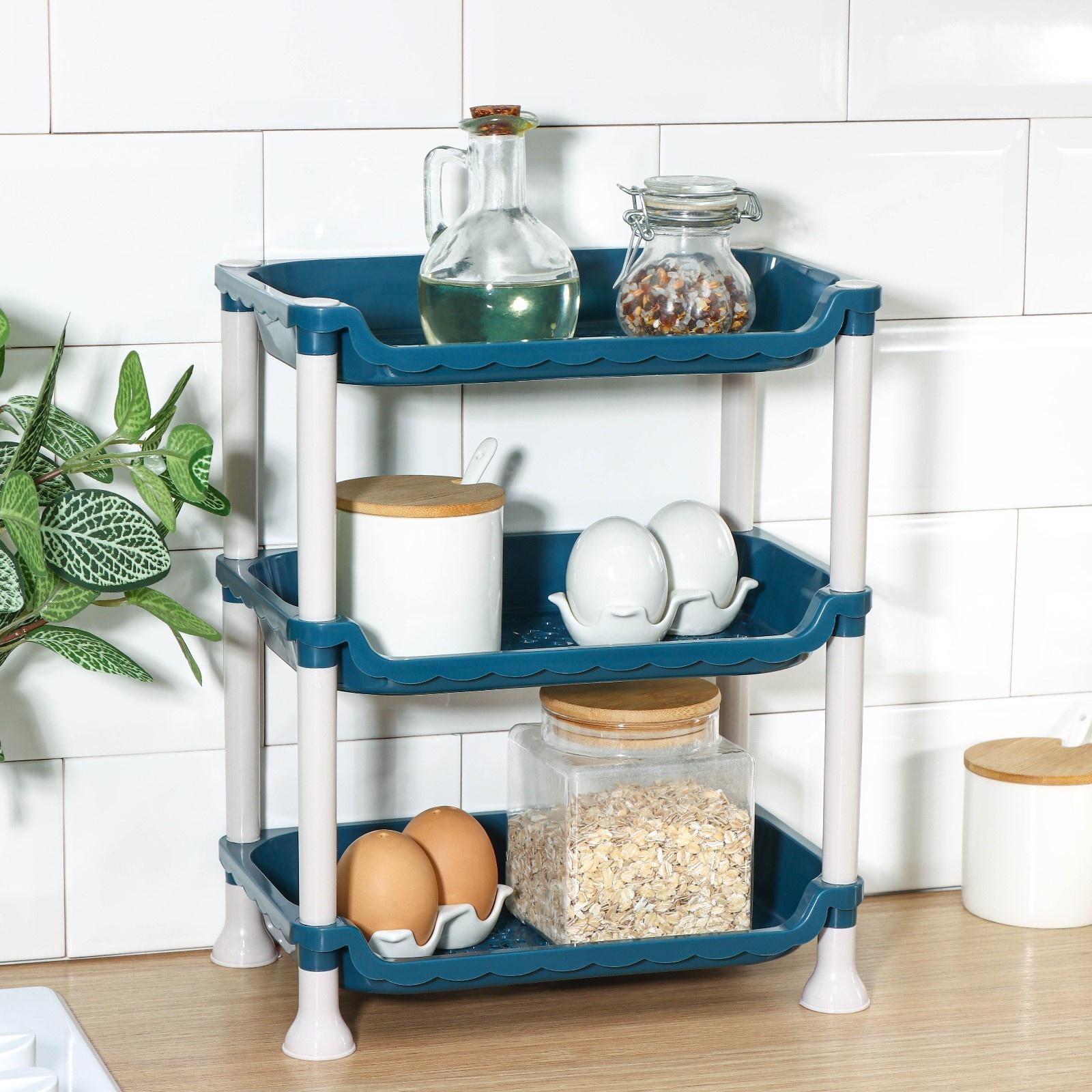 Этажерка настольная 3-х секционная «Пастель», цвет МИКС