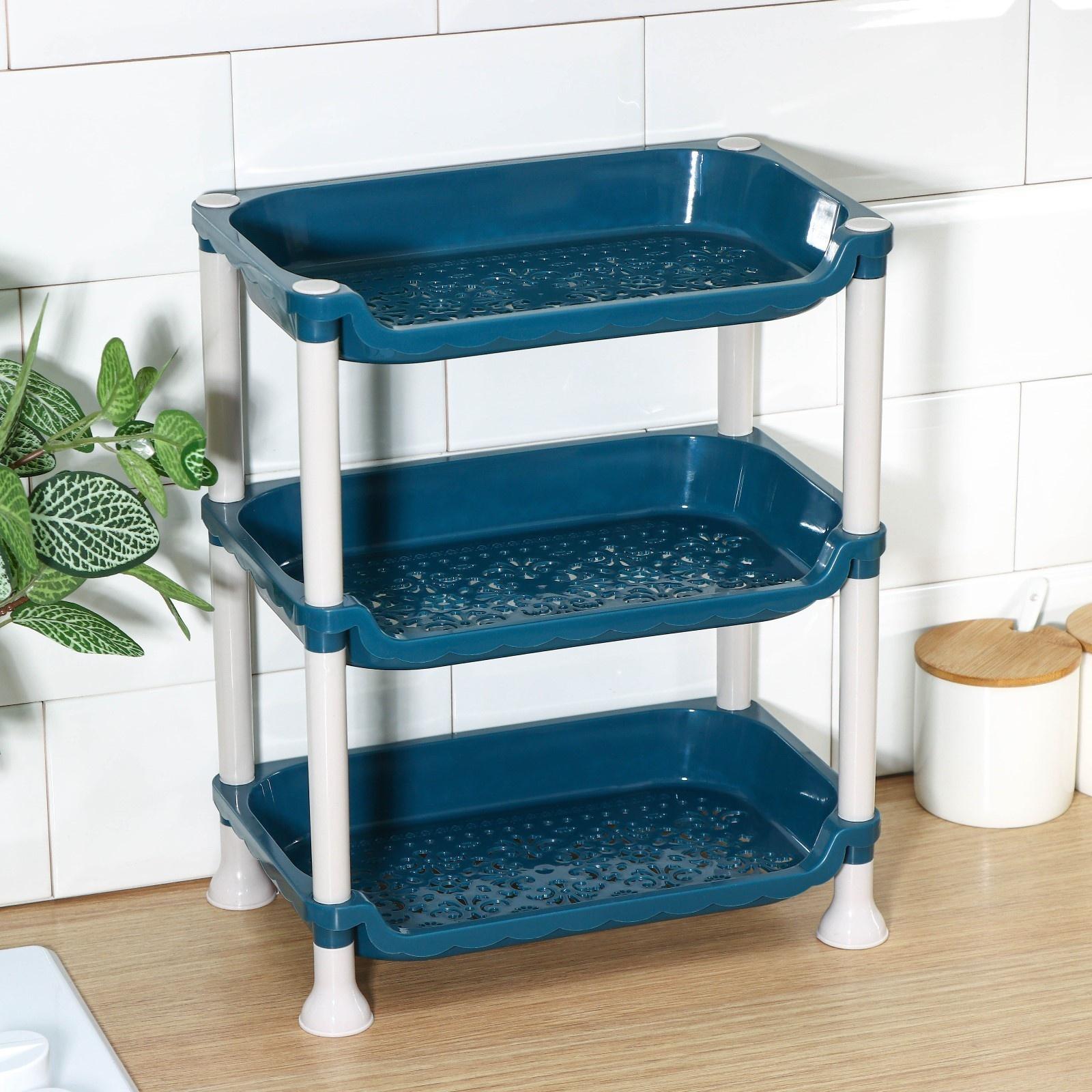 Этажерка настольная 3-х секционная «Пастель», цвет МИКС