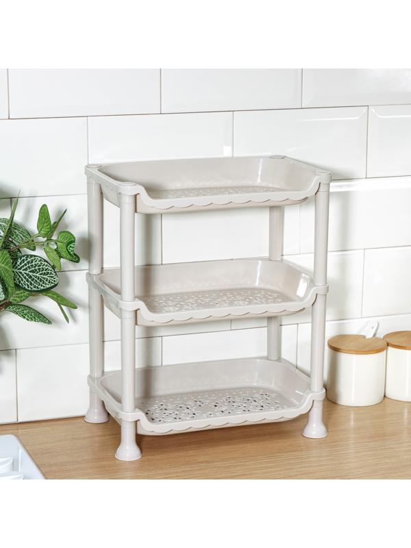 Этажерка настольная 3-х секционная «Пастель», цвет МИКС