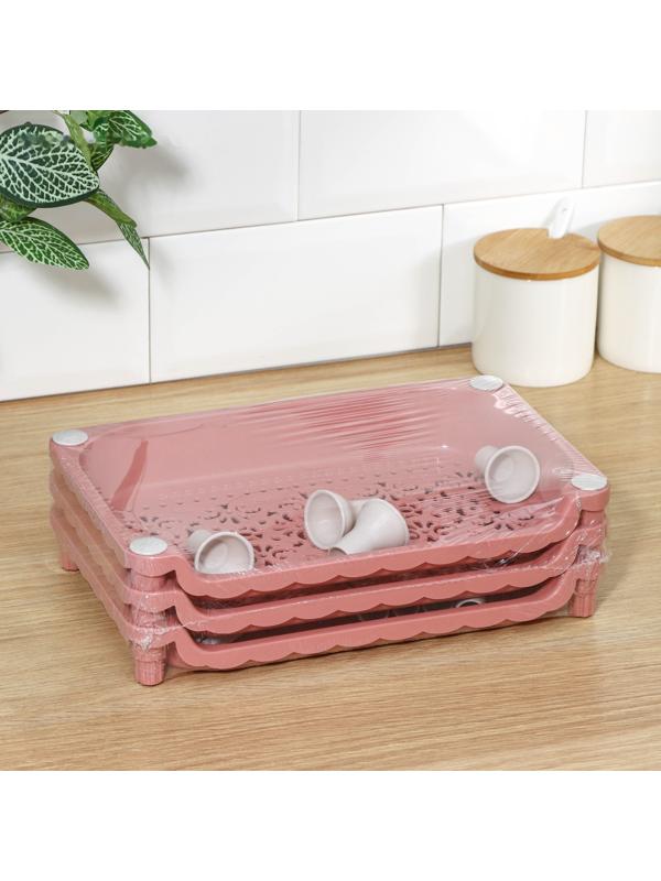 Этажерка настольная 3-х секционная «Пастель», цвет МИКС