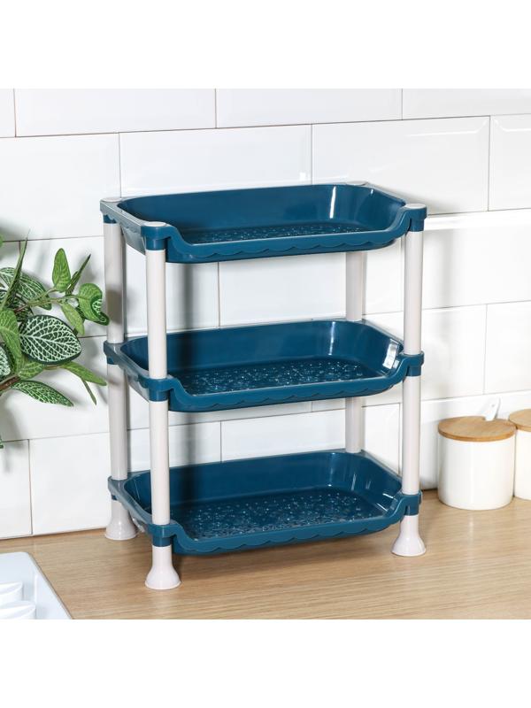 Этажерка настольная 3-х секционная «Пастель», цвет МИКС