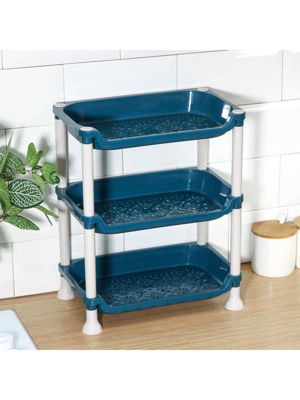 Этажерка настольная 3-х секционная «Пастель», цвет МИКС