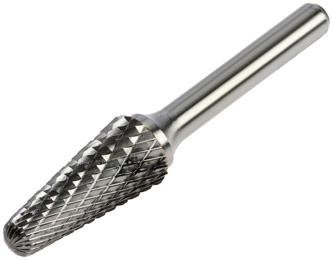 Борфреза ТУНДРА тип L коническая с закруглением 14 градусов, 12 x 28 мм, хвостовик 6 мм