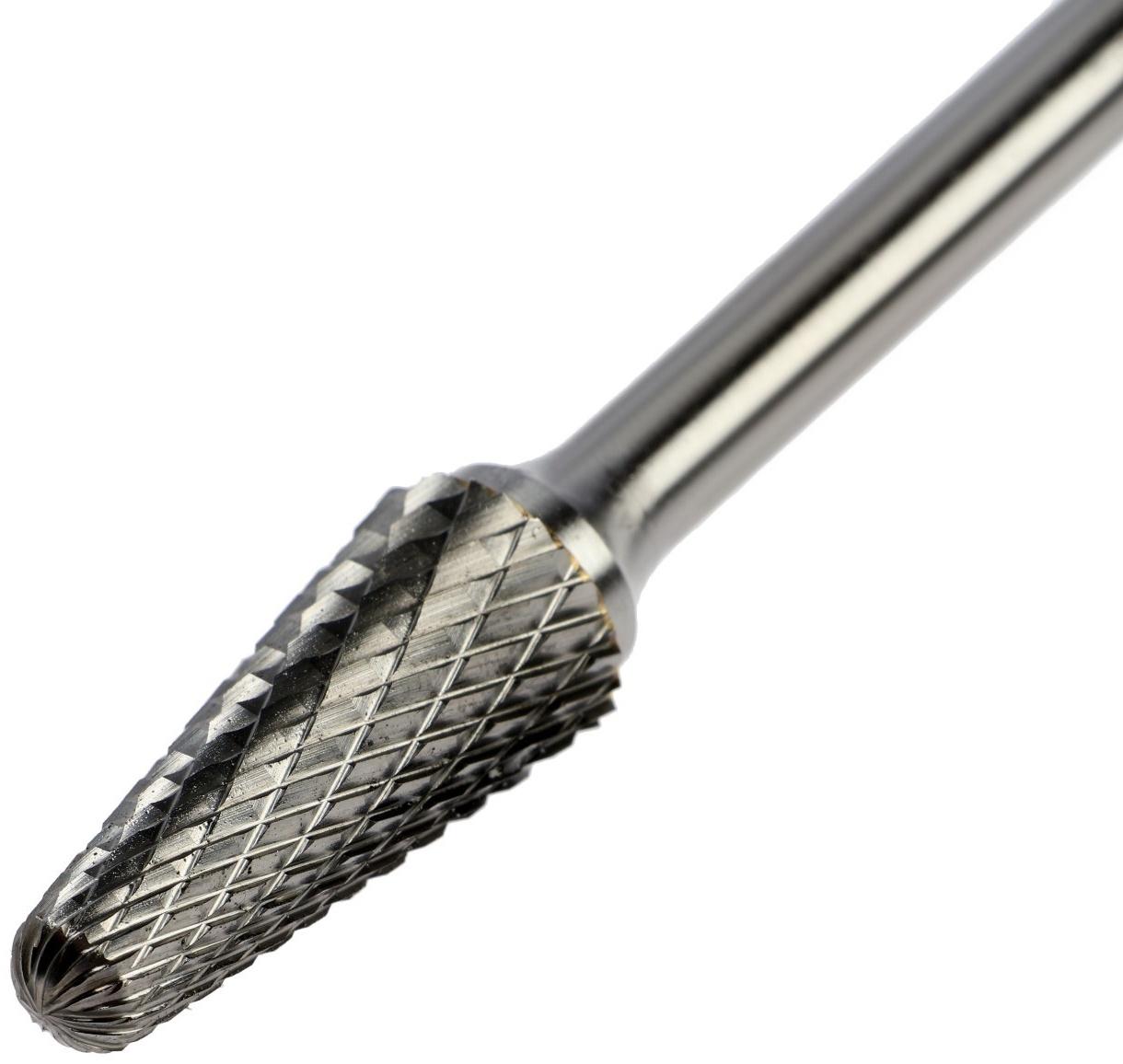 Борфреза ТУНДРА тип L коническая с закруглением 14 градусов, 12 x 28 мм, хвостовик 6 мм