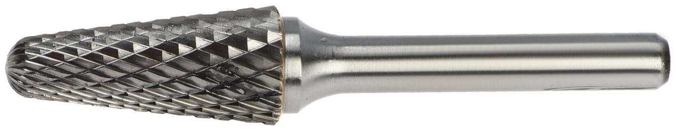 Борфреза ТУНДРА тип L коническая с закруглением 14 градусов, 12 x 28 мм, хвостовик 6 мм