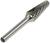 Борфреза ТУНДРА тип L коническая с закруглением 14 градусов, 12 x 28 мм, хвостовик 6 мм