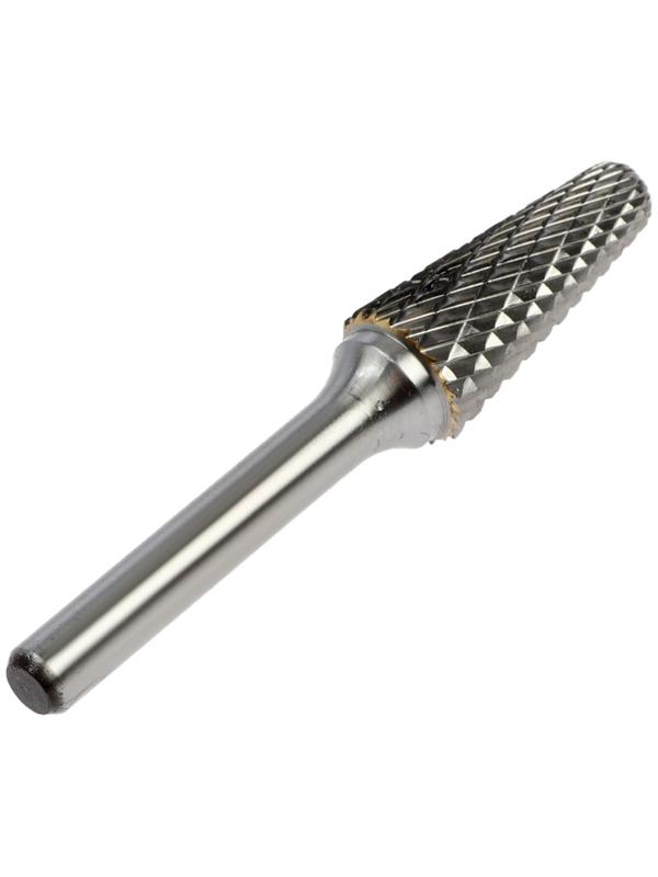 Борфреза ТУНДРА тип L коническая с закруглением 14 градусов, 12 x 28 мм, хвостовик 6 мм
