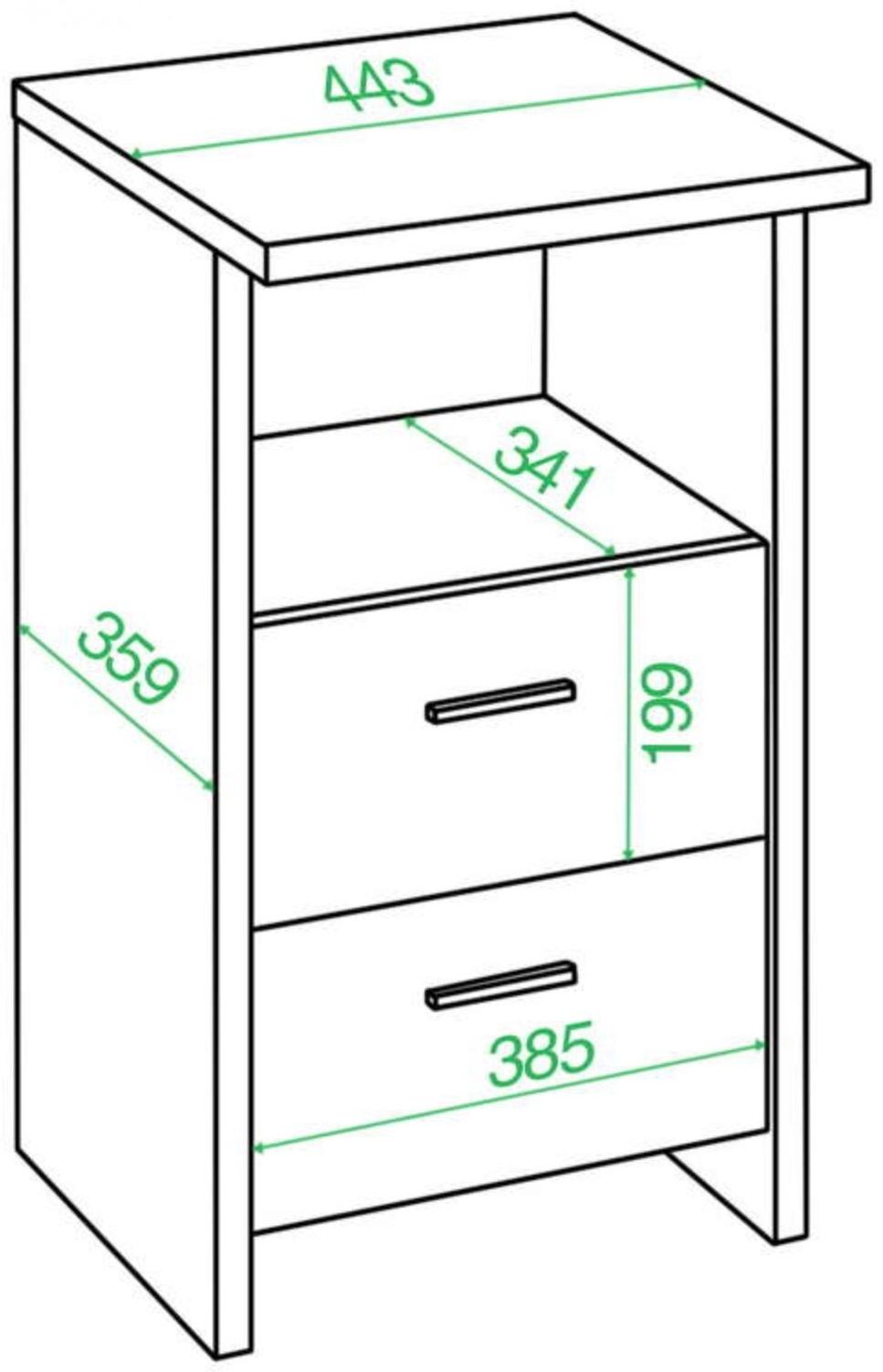 Тумба, 445 × 450 × 770 мм, цвет нельсон/белый
