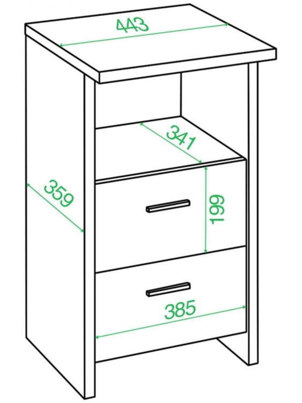 Тумба, 445 × 450 × 770 мм, цвет нельсон/белый