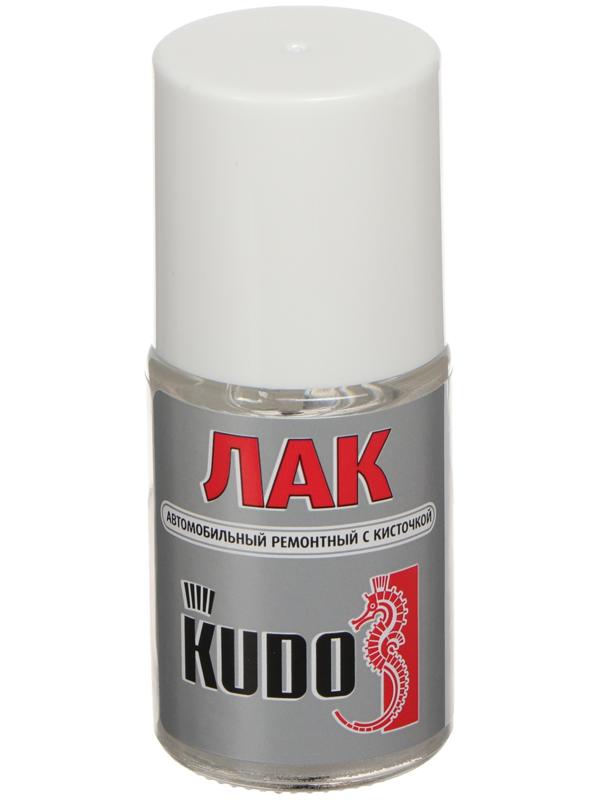 Лак Kudo автомобильный ремонтный с кисточкой, глянцевый, 15 мл  KU-70000