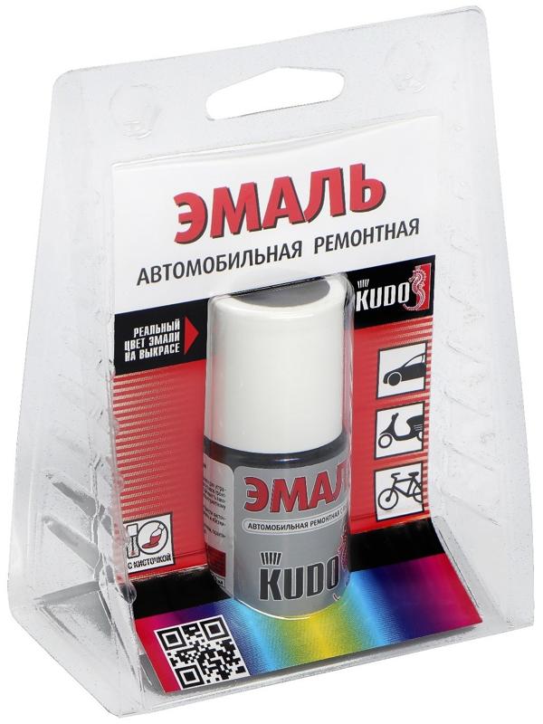 Эмаль Kudo автомобильная ремонтная  с кисточкой Снежная королева 690, металлик, 15 мл