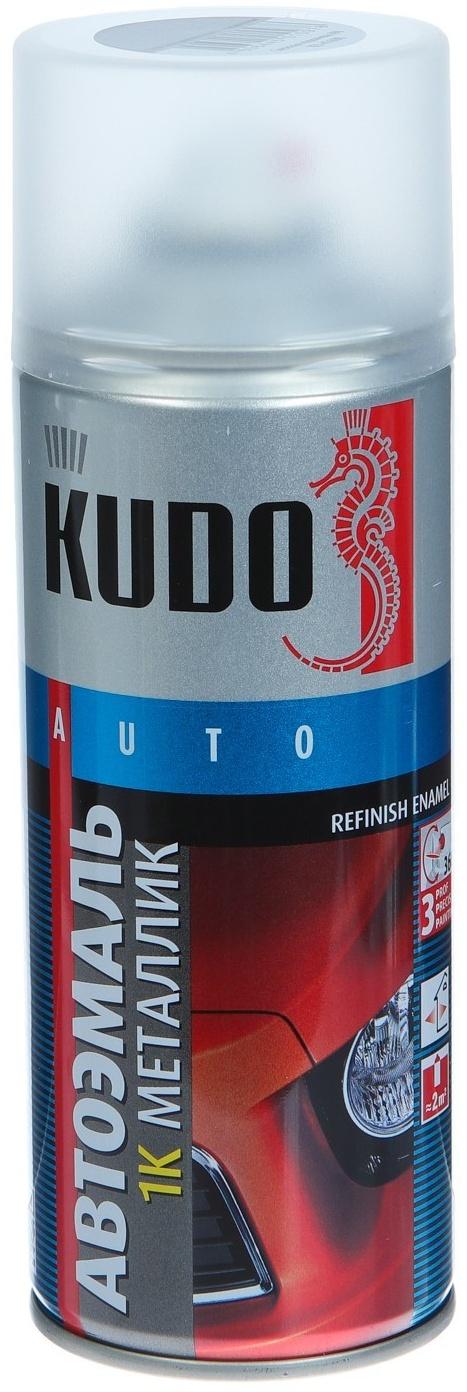 Эмаль 1К KUDO автомобильная ремонтная металлизированная Снежная королева 690, 520 мл