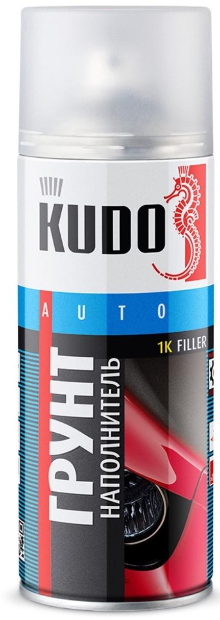 Грунт наполнитель акриловый 1К KUDO, 520 мл, красно-коричневый, аэрозоль