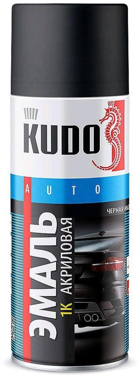 Эмаль 1К KUDO черная матовая, акриловая, 520 мл, аэрозоль KU-5232.5