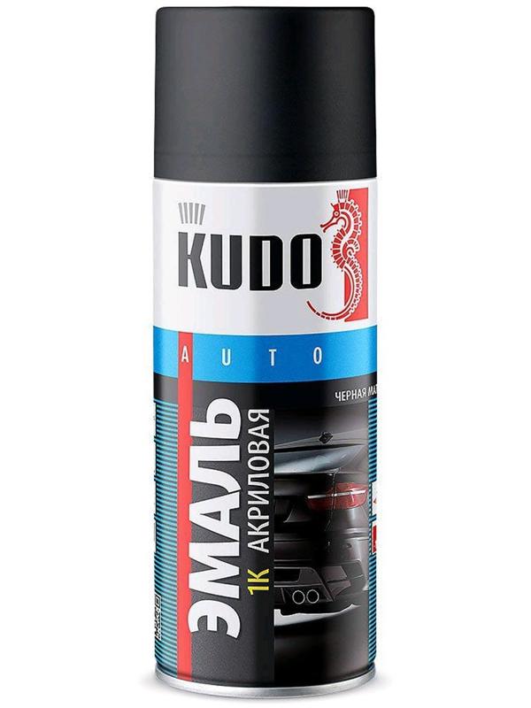 Эмаль 1К KUDO черная матовая, акриловая, 520 мл, аэрозоль KU-5232.5