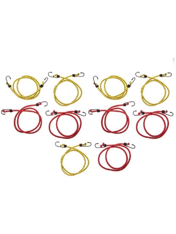 Резинка для крепления багажа Skyway, 100 см, d8 мм, металлические крючки, набор 10 шт S06001005