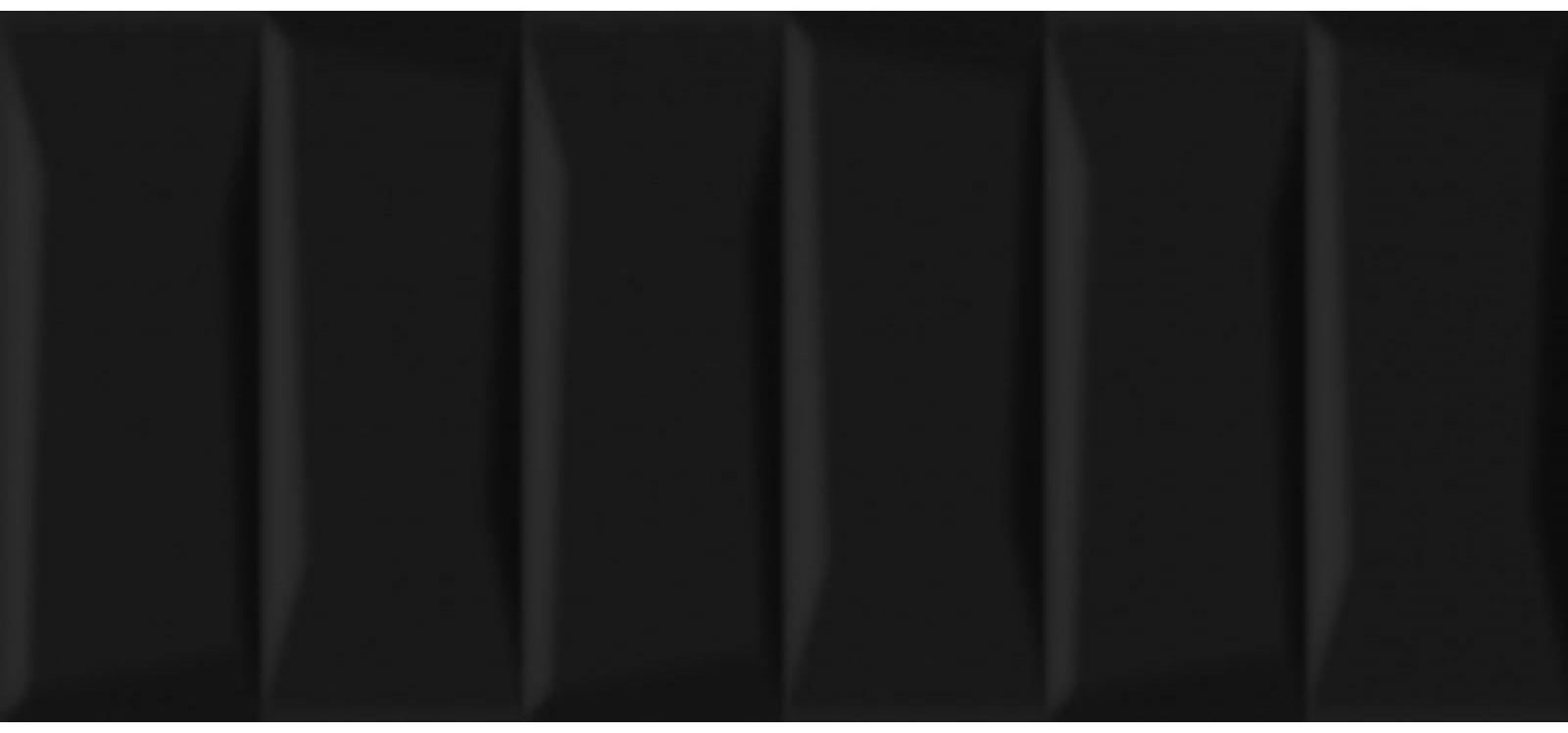 Плитка настенная Evolution кирпичи черный рельеф 200x440 (в упаковке 1,05 кв.м)