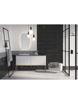 Плитка настенная Evolution кирпичи черный рельеф 200x440 (в упаковке 1,05 кв.м)