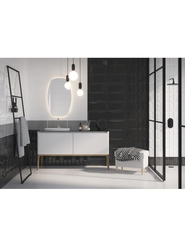 Плитка настенная Evolution кирпичи черный рельеф 200x440 (в упаковке 1,05 кв.м)