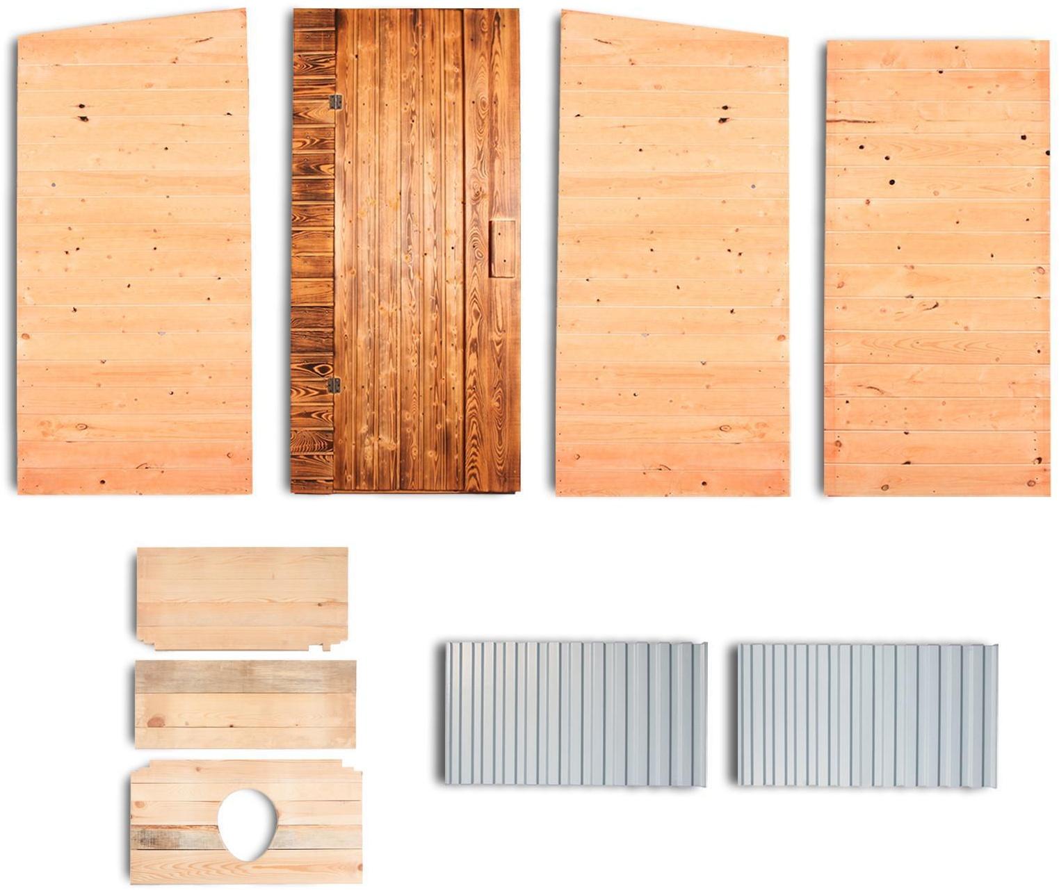 Туалет дачный, деревянный, 202 × 118 × 120 см, 3-го сорта, «МегаЭконом»