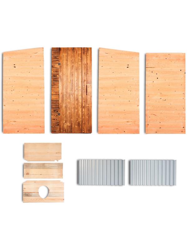 Туалет дачный, деревянный, 202 × 118 × 120 см, 3-го сорта, «МегаЭконом»