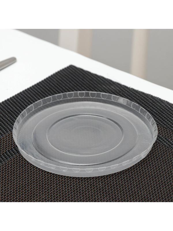 Крышка одноразовая, d=9 см, цвет прозрачный