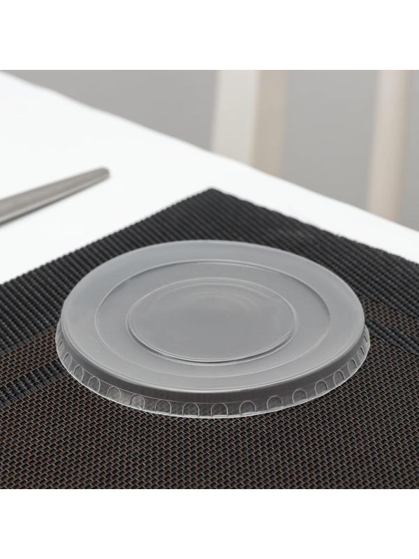 Крышка одноразовая, d=9 см, цвет прозрачный