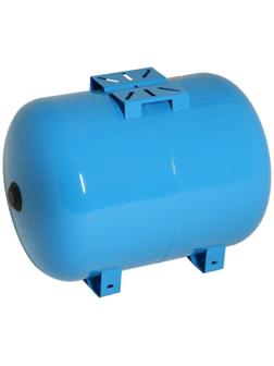 Гидроаккумулятор ETERNA Г-100, для систем водоснабжения, горизонтальный, 100 л, сталь.фланец