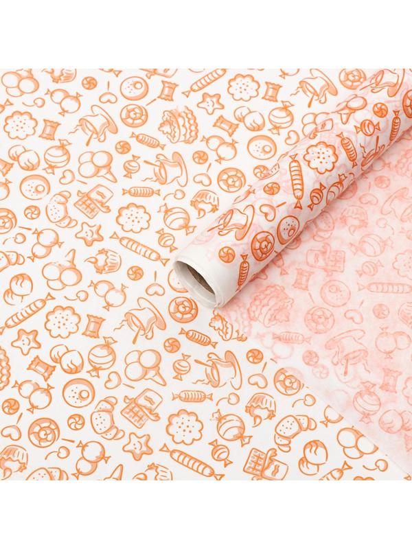 Бумага силиконизированная «Сладости», для выпечки, 0,38 х 5 м