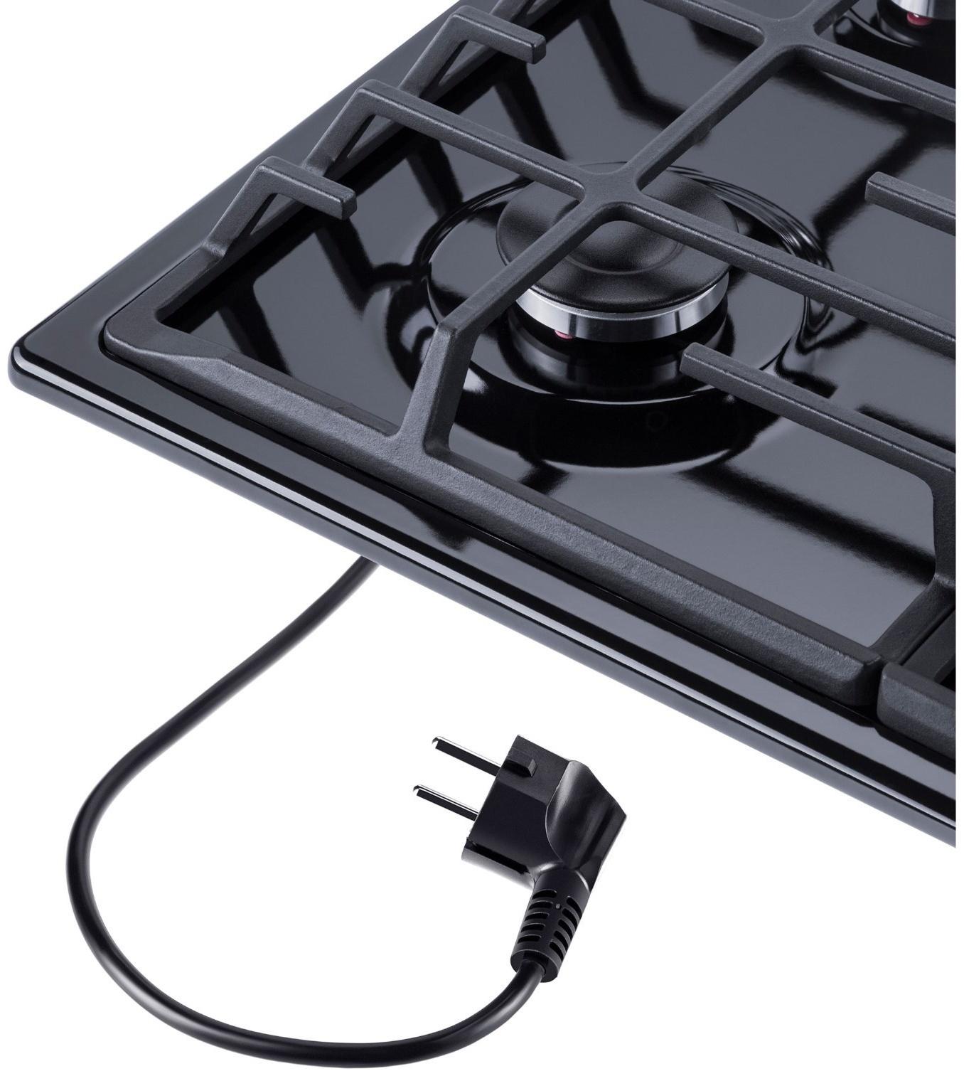 Варочная поверхность MAUNFELD EGHE.64.6CB/G, газовая, 4 конфорки, чёрная