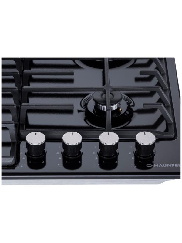 Варочная поверхность MAUNFELD EGHE.64.6CB/G, газовая, 4 конфорки, чёрная