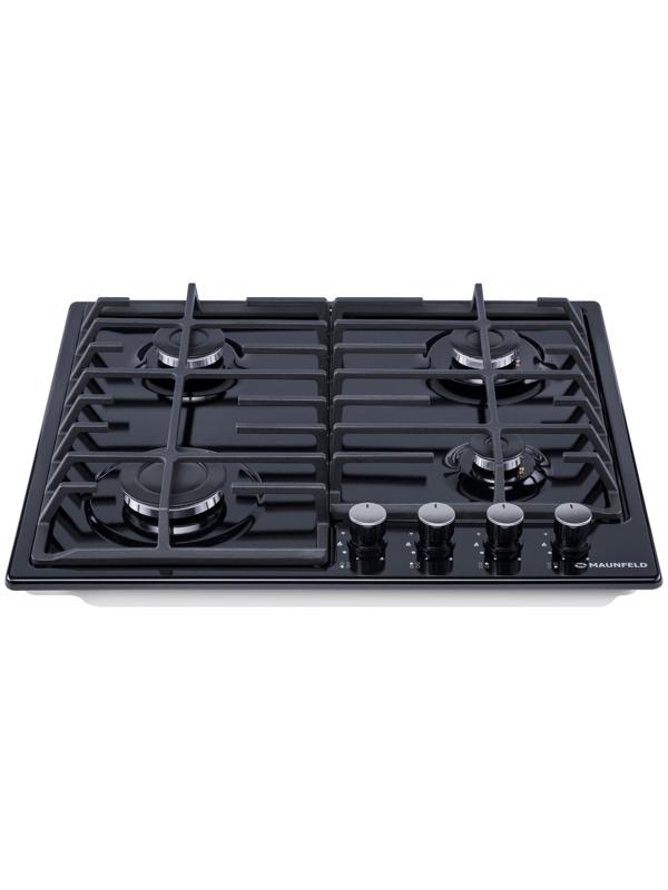 Варочная поверхность MAUNFELD EGHE.64.6CB/G, газовая, 4 конфорки, чёрная