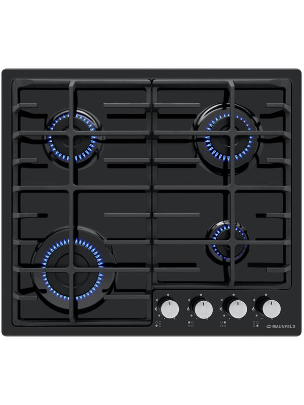 Варочная поверхность MAUNFELD EGHE.64.6CB/G, газовая, 4 конфорки, чёрная