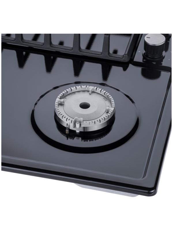 Варочная поверхность MAUNFELD EGHE.64.6CB/G, газовая, 4 конфорки, чёрная