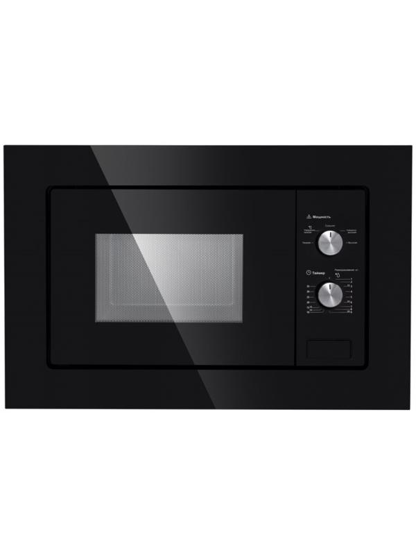 Встраиваемая микроволновая печь MAUNFELD MBMO.20.1PGB, 800 Вт, 20 л, 5 режимов, чёрная