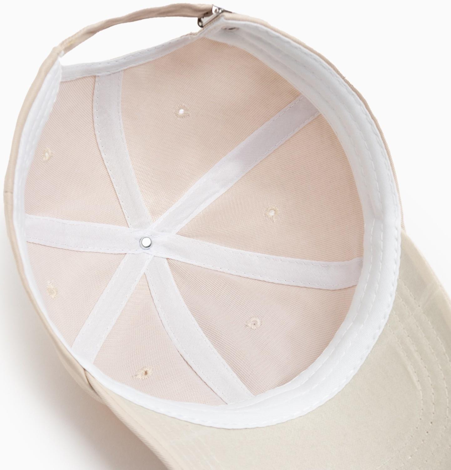 Кепка однотонная MINAKU цвет бежевый, р-р 58