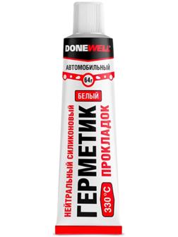 Герметик-прокладка DONEWELL силиконовый, высокотемпературный, белый, 64 г