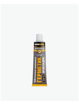 Герметик-прокладка DONEWELL силиконовый, высокотемпературный, серый, 64 г