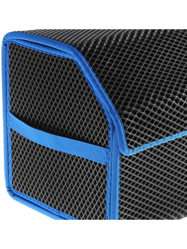 Органайзер кофр в багажник автомобиля, саквояж, EVA-материал, 30 см, синий кант