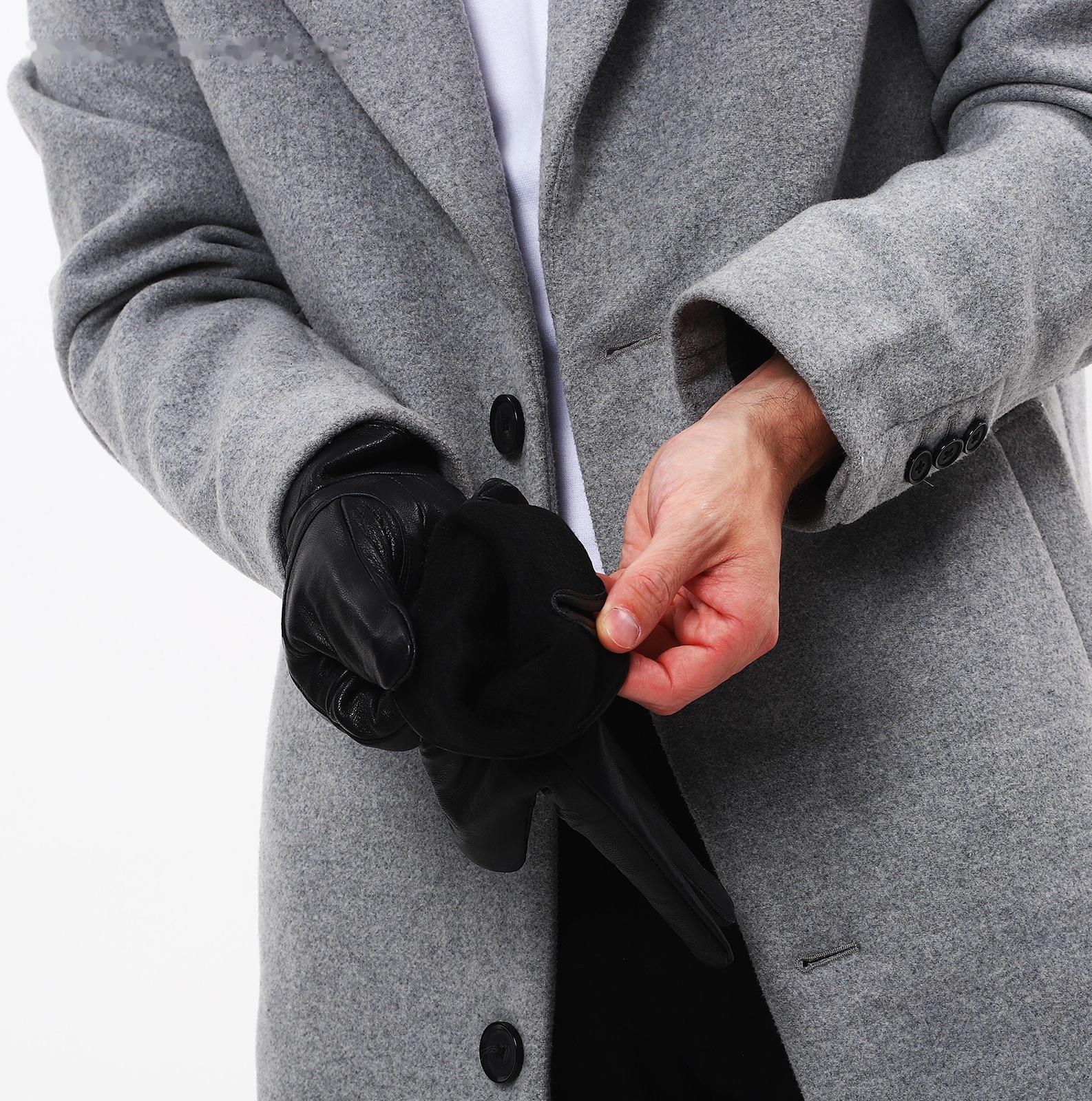 Перчатки мужские, безразмерные, с утеплителем, цвет чёрный