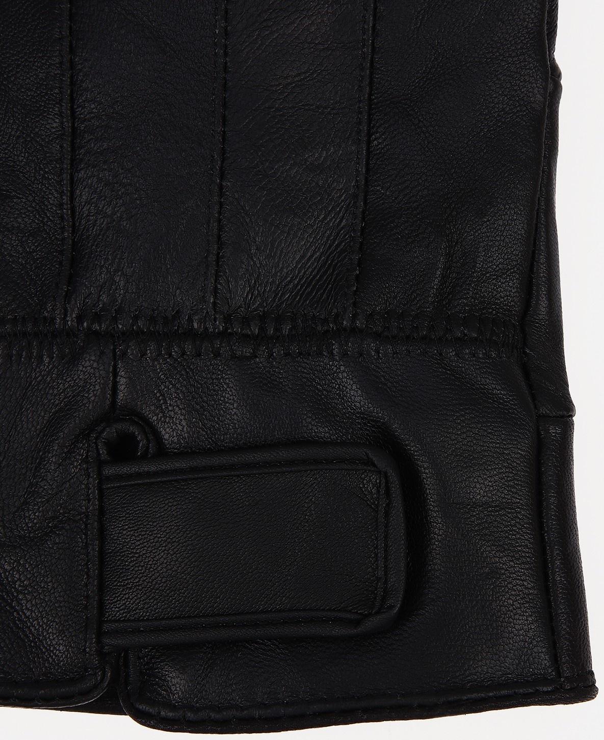 Перчатки мужские, безразмерные, с утеплителем, цвет чёрный