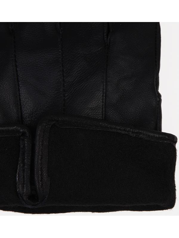 Перчатки мужские, безразмерные, с утеплителем, цвет чёрный