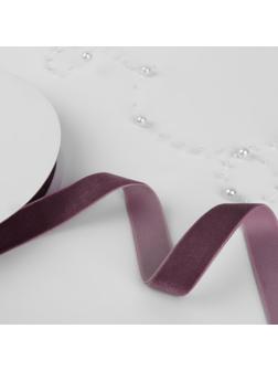 Лента бархатная, 20 мм, 18 ± 1 м, цвет ежевичный №199