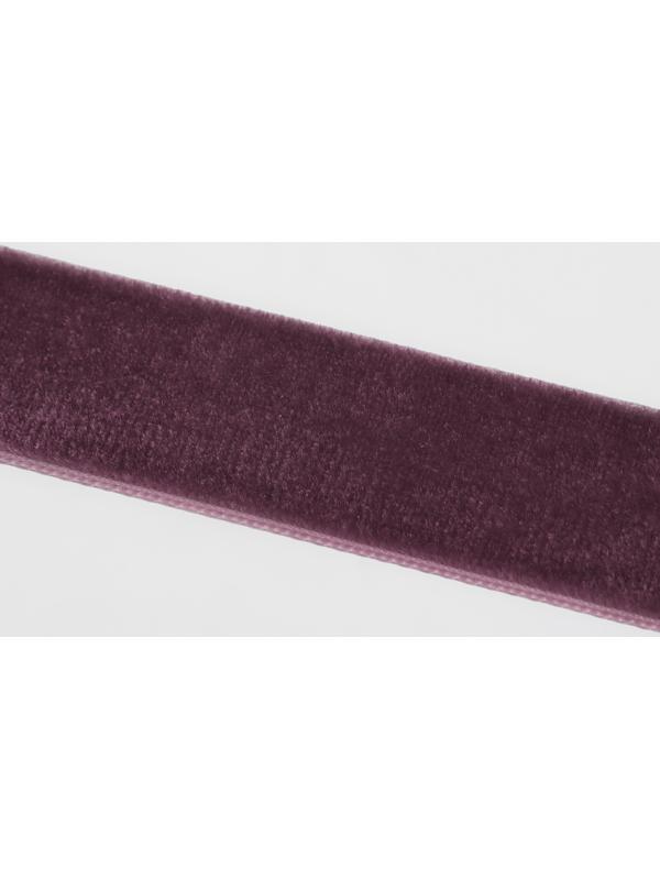 Лента бархатная, 20 мм, 18 ± 1 м, цвет ежевичный №199
